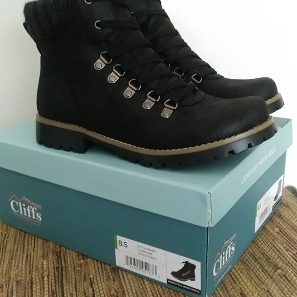 🏞️ White Mountain Cliffs Women's Boots 8.5 NIB Trail-Inspired Lace + Zip - Picture 3 of 11